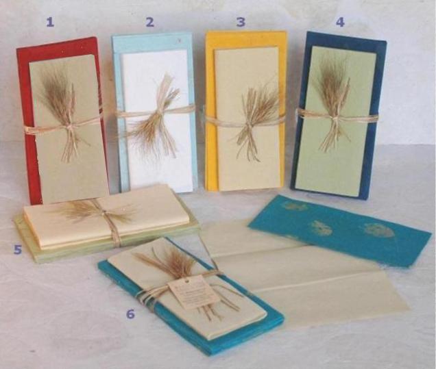 Indipaper - sheets and envelopes with leaf imprint (sheets and envelopes with leaf imprint)